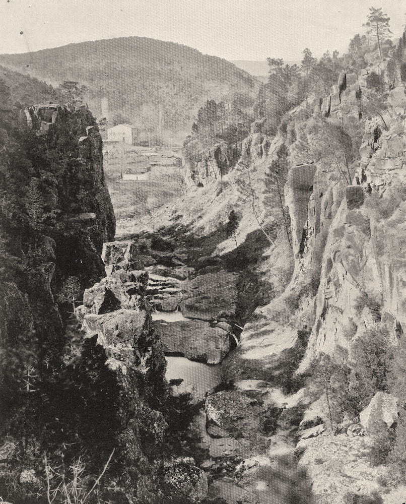 VAR. Les gorges de Pennafort, au Muy 1903 old antique vintage print picture